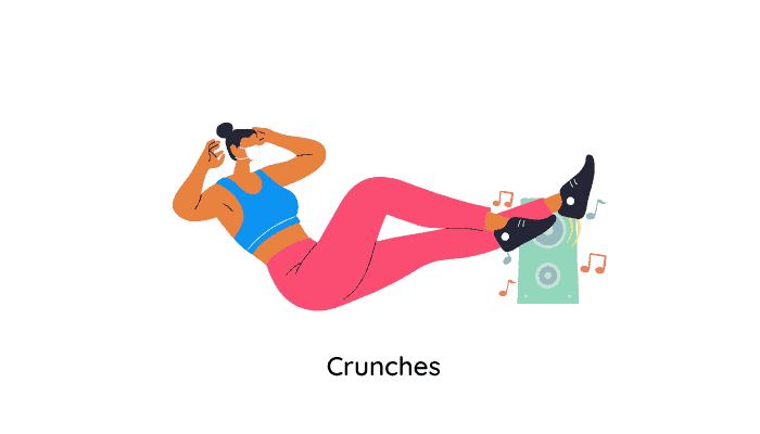 A lady doing crunches