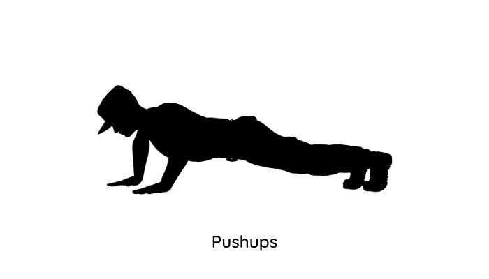 A guy doing pushup