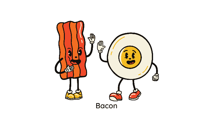 Bacon and omelet 